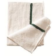 Dweil geweven groene streep 60x60cm 10 stuks